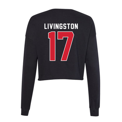 Fairfield - NCAA Men's Lacrosse : Nate Livingston - Women's Cropped Crew Fleece-1