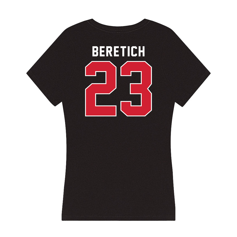 Fairfield - NCAA Women's Volleyball : Emma Beretich - Women's V-Neck T-Shirt-1