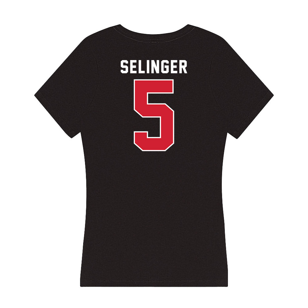 Fairfield - NCAA Baseball : Zach Selinger - Women's V-Neck T-Shirt-1