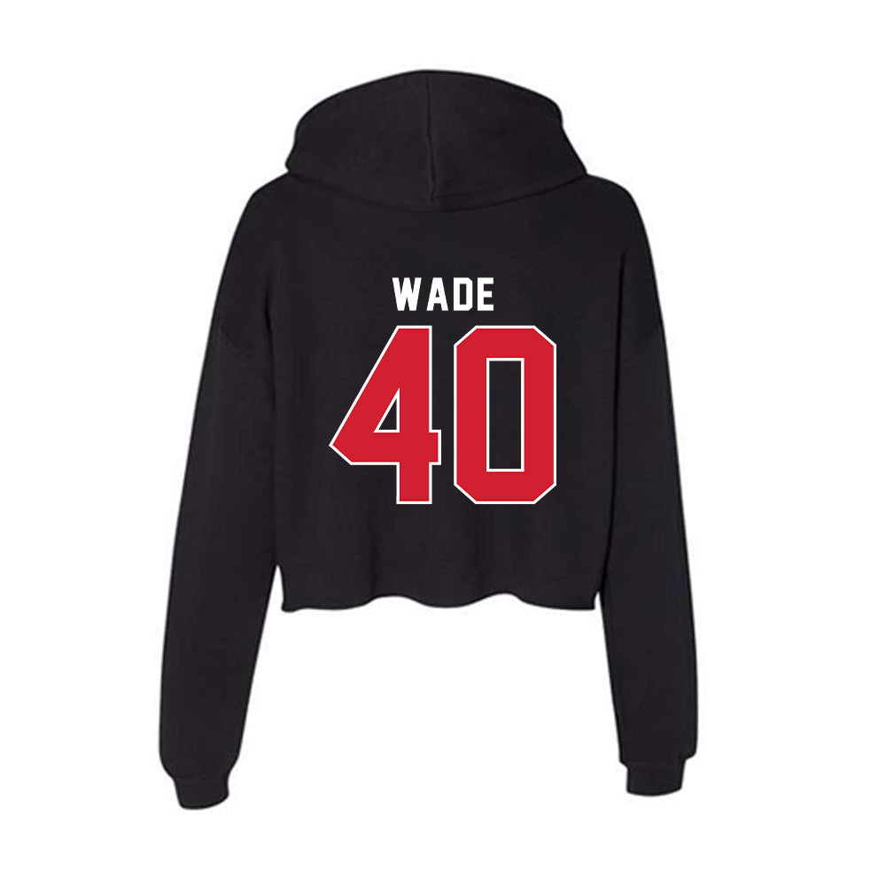 Fairfield - NCAA Men's Lacrosse : Jeremiah Wade - Women's Crop Fleece Hoodie-1