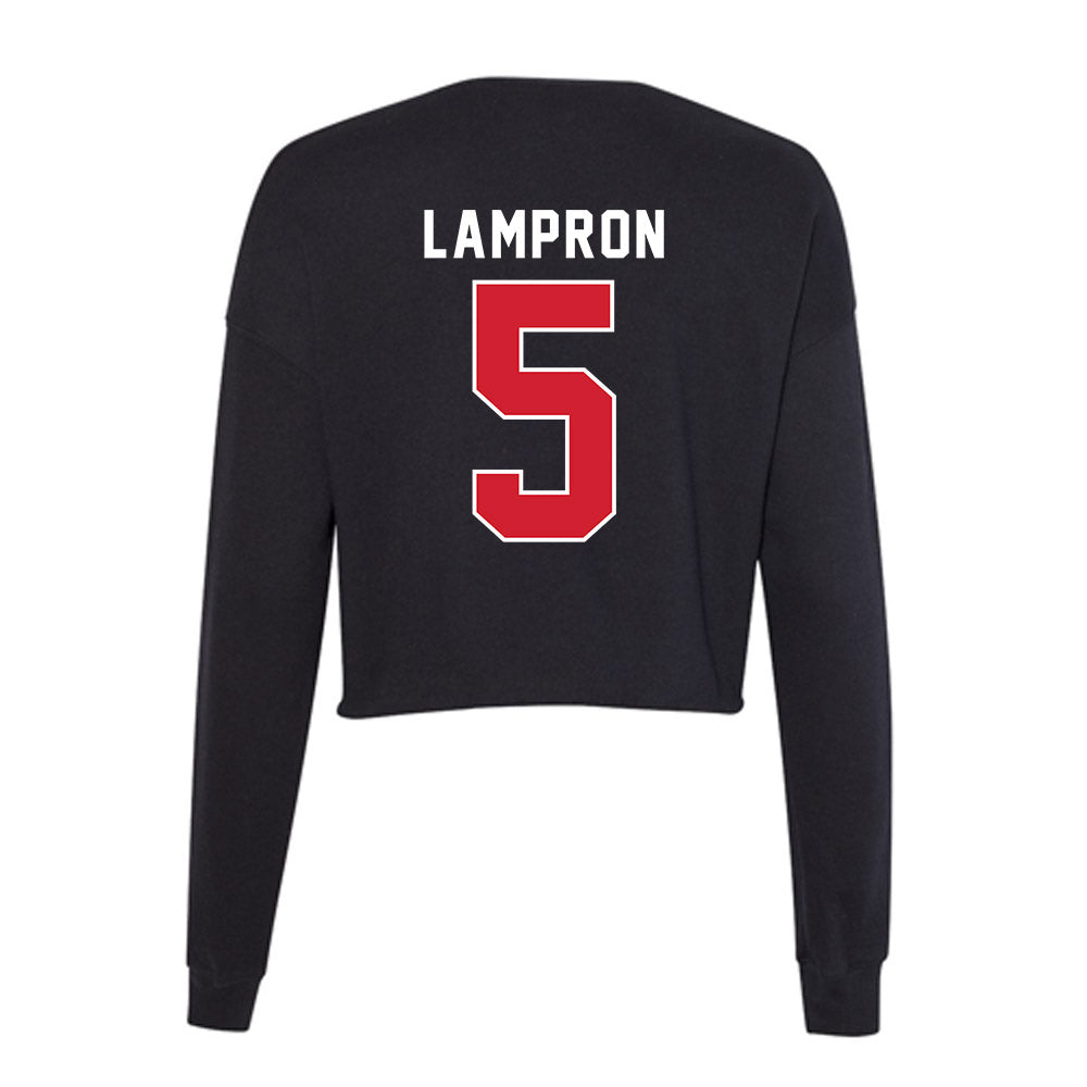 Fairfield - NCAA Men's Lacrosse : Devin Lampron - Women's Cropped Crew Fleece-1