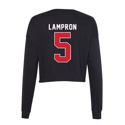 Fairfield - NCAA Men's Lacrosse : Devin Lampron - Women's Cropped Crew Fleece-1