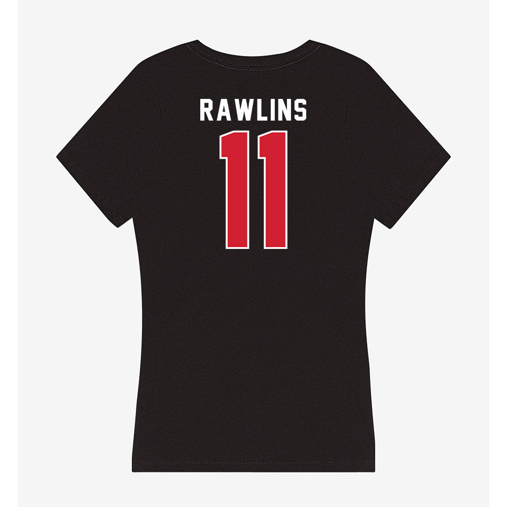 Fairfield - NCAA Men's Basketball : Halon Rawlins - Women's V-Neck T-Shirt-1