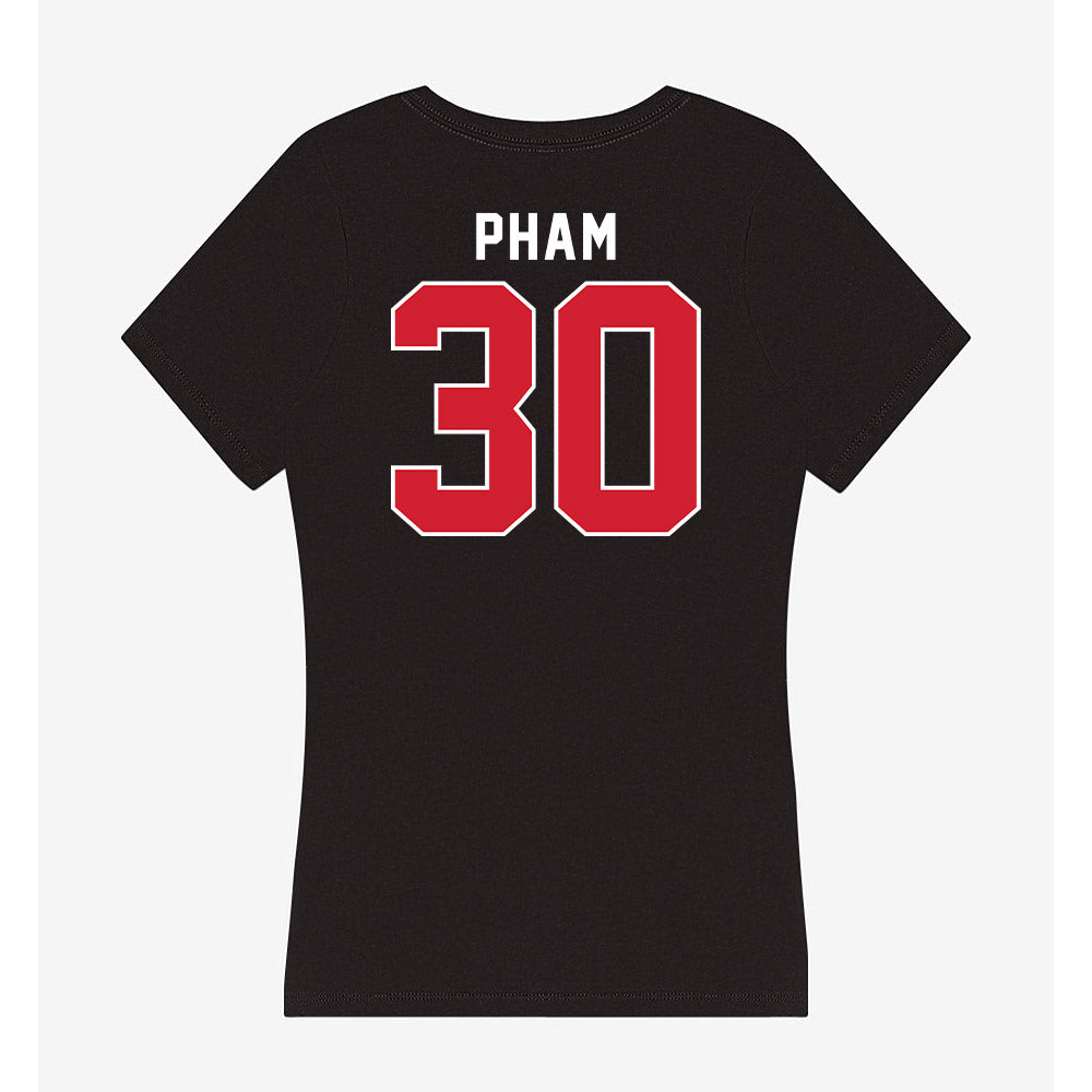 Fairfield - NCAA Women's Basketball : Christina Pham - Women's V-Neck T-Shirt-1