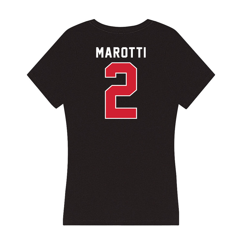 Fairfield - NCAA Women's Lacrosse : Brooke Marotti - Women's V-Neck T-Shirt-1