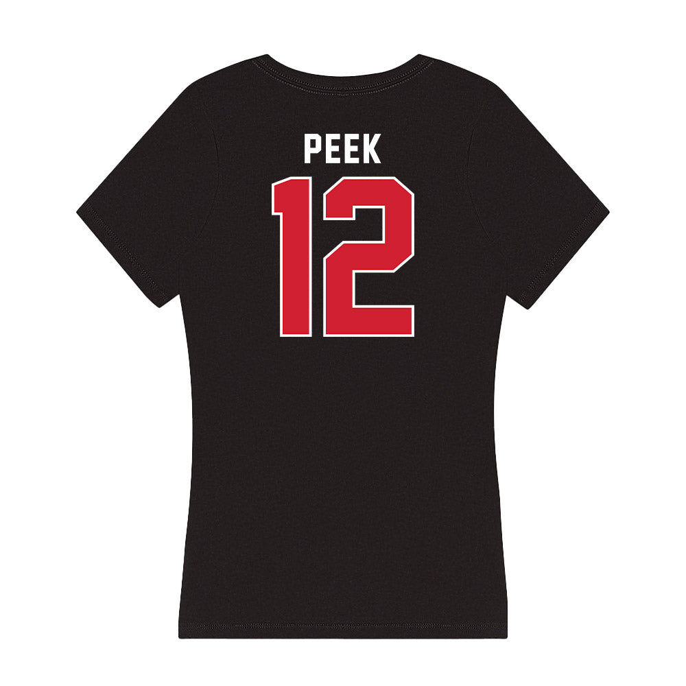 Fairfield - NCAA Women's Basketball : Kate Peek - Women's V-Neck T-Shirt-1