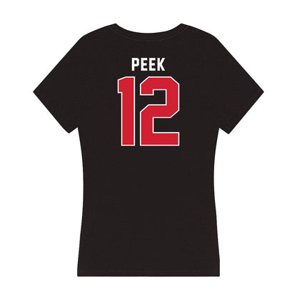 Fairfield - NCAA Women's Basketball : Kate Peek - Women's V-Neck T-Shirt-1