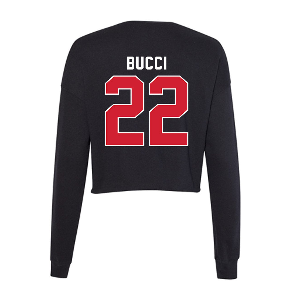Fairfield - NCAA Men's Soccer : Daniel Bucci - Women's Cropped Crew Fleece-1