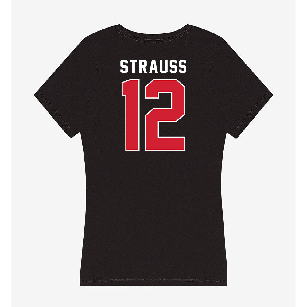 Fairfield - NCAA Women's Lacrosse : Anna Strauss - Women's V-Neck T-Shirt-1