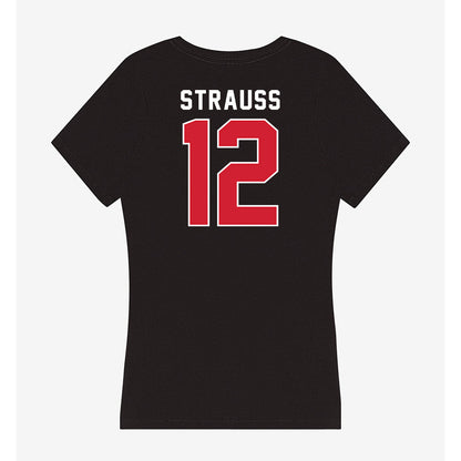 Fairfield - NCAA Women's Lacrosse : Anna Strauss - Women's V-Neck T-Shirt-1