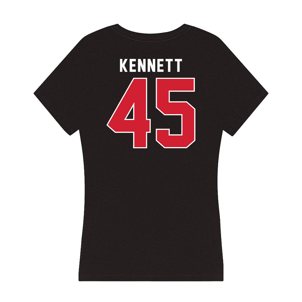 Fairfield - NCAA Men's Lacrosse : Cole Kennett - Women's V-Neck T-Shirt-1