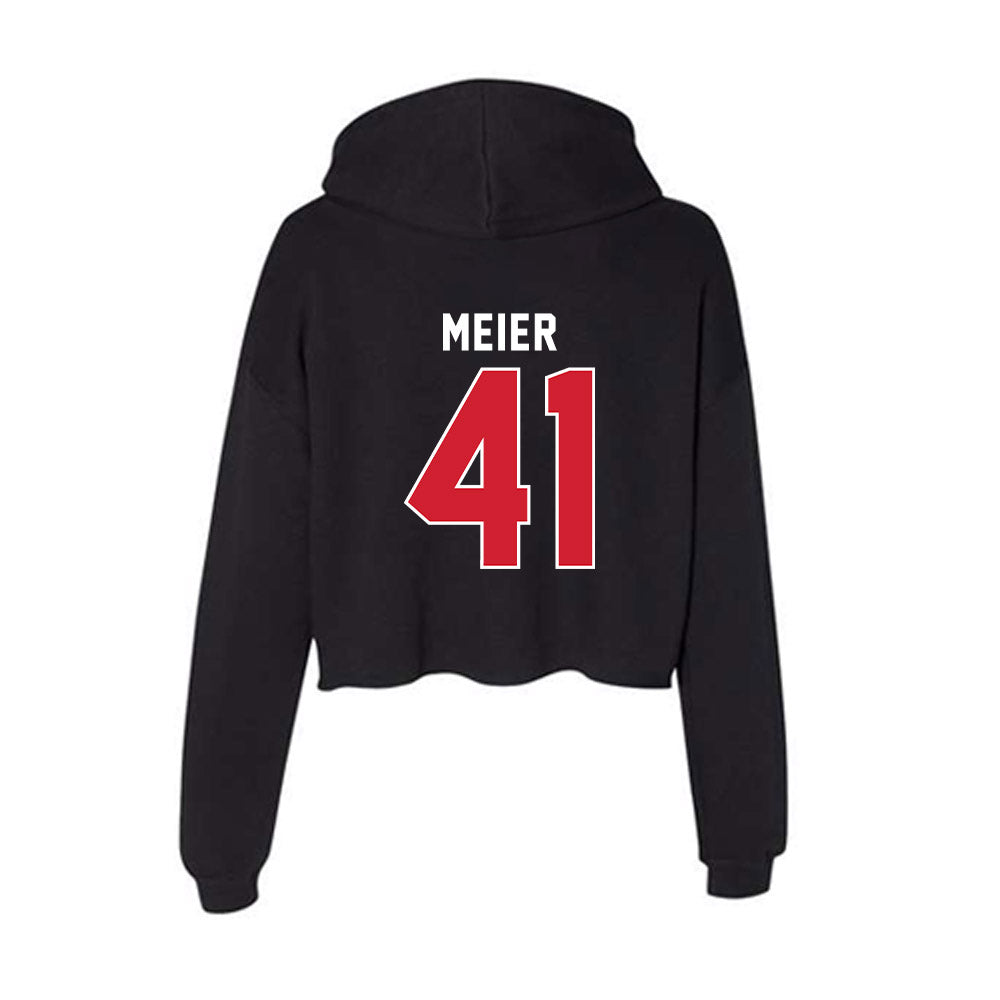 Fairfield - NCAA Men's Lacrosse : Alex Meier - Women's Crop Fleece Hoodie-1
