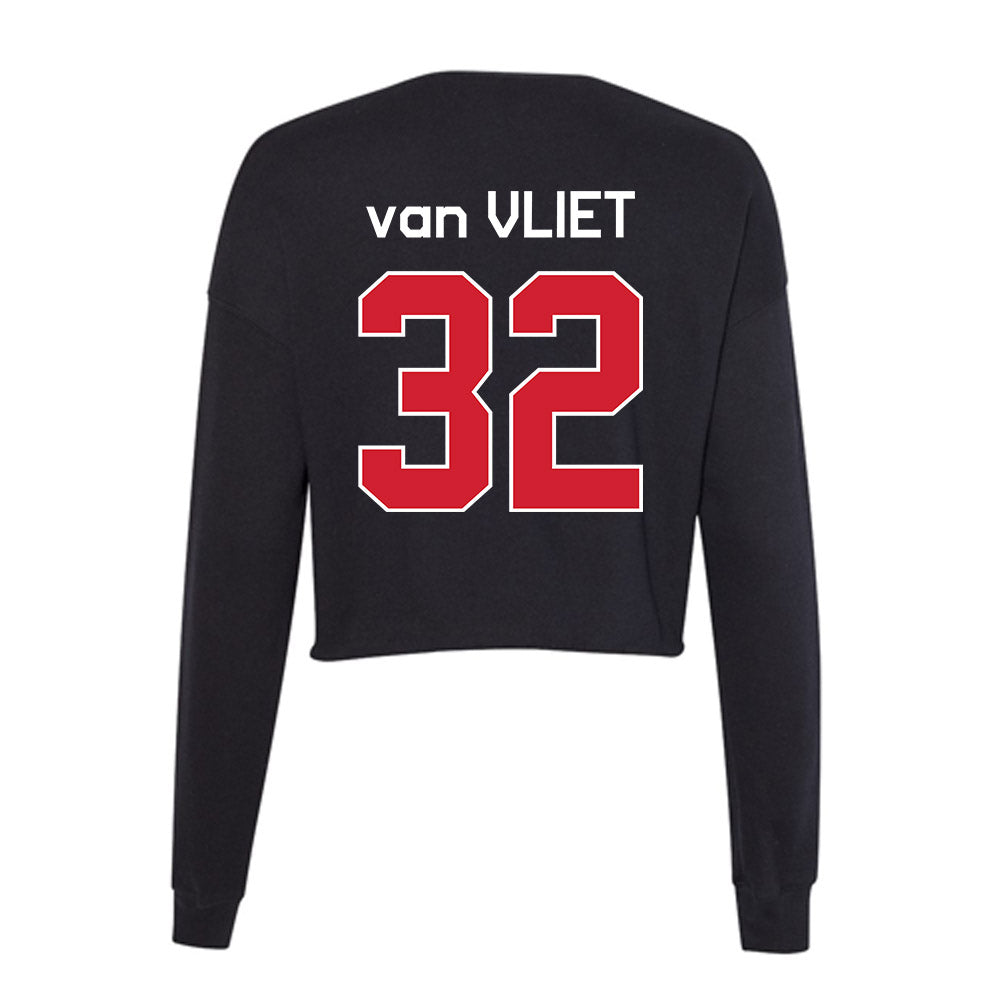 Fairfield - NCAA Women's Basketball : Milou van Vliet - Women's Cropped Crew Fleece-1