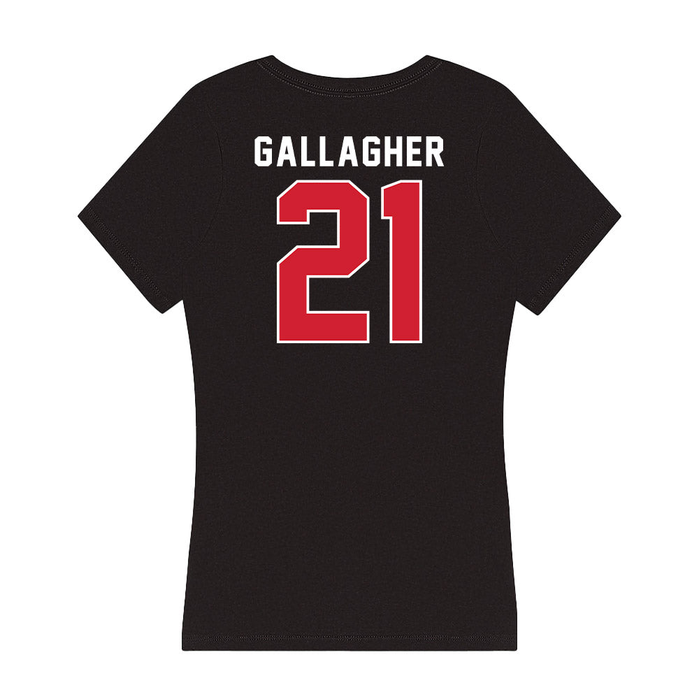 Fairfield - NCAA Women's Basketball : Nicole Gallagher - Women's V-Neck T-Shirt-1