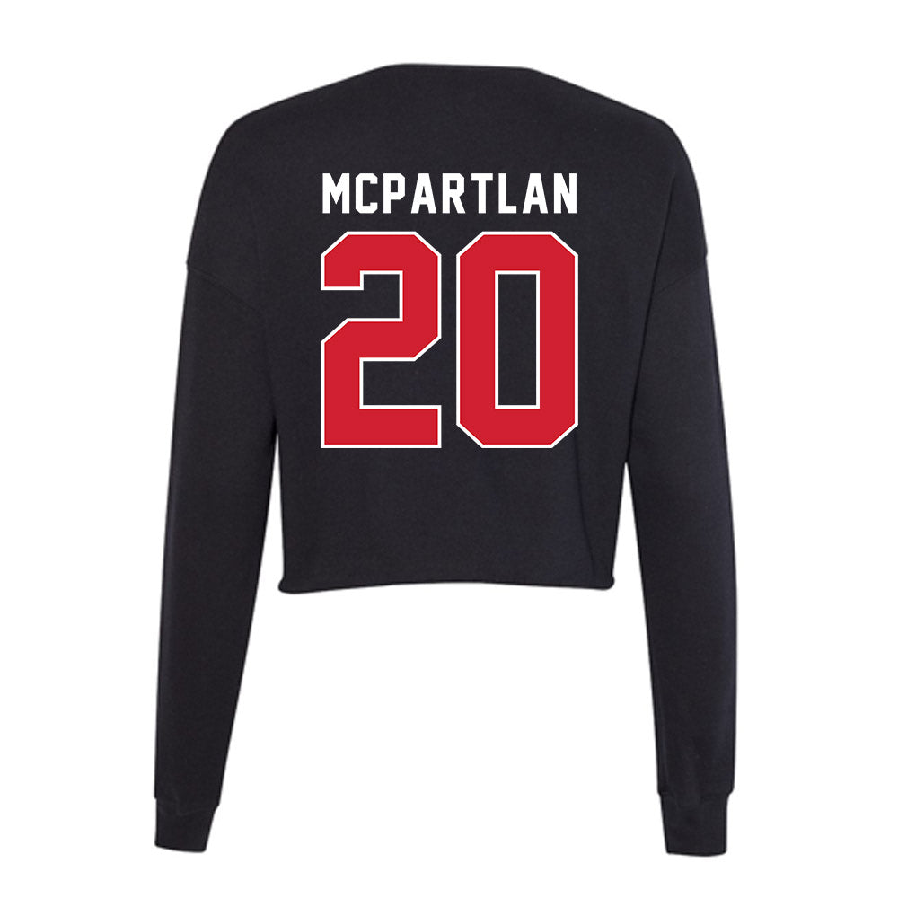 Fairfield - NCAA Men's Basketball : Ryan Mcpartlan - Women's Cropped Crew Fleece-1