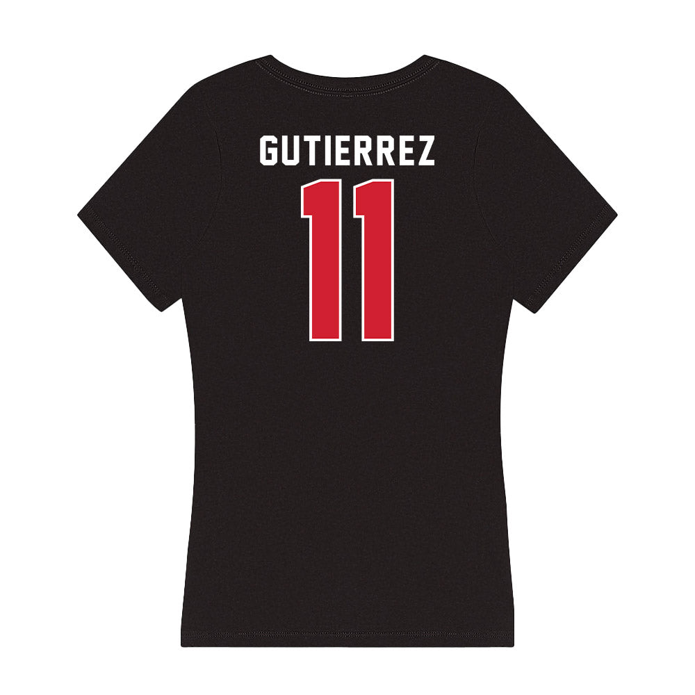 Fairfield - NCAA Softball : Martina Gutierrez - Women's V-Neck T-Shirt-1