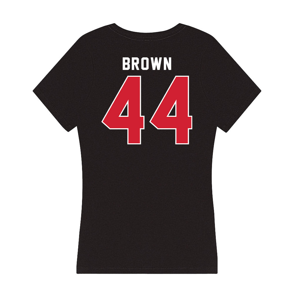 Fairfield - NCAA Women's Basketball : Raiana Brown - Women's V-Neck T-Shirt-1