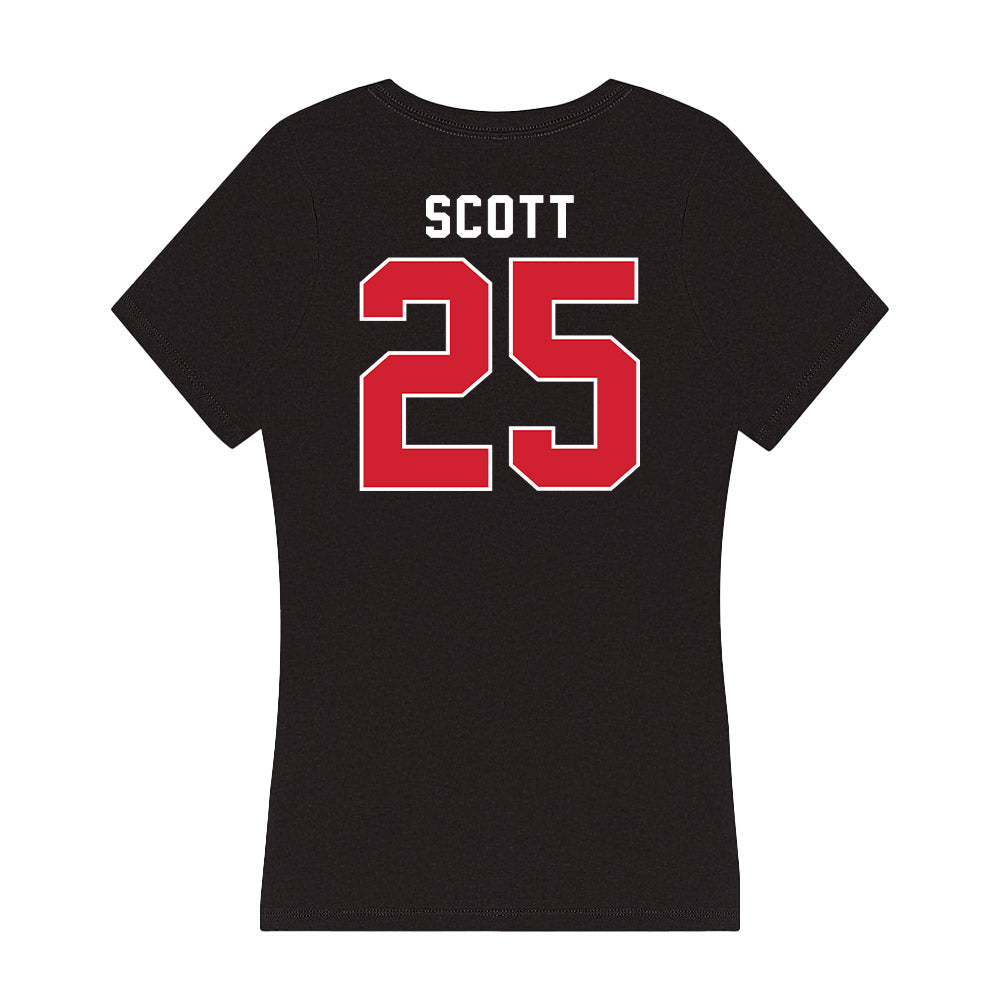 Fairfield - NCAA Women's Basketball : Sydni Scott - Women's V-Neck T-Shirt-1