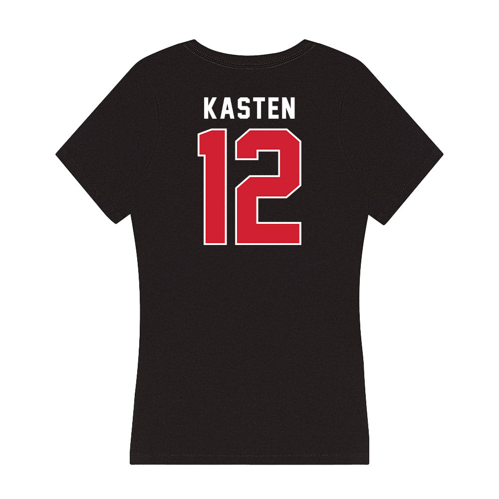 Fairfield - NCAA Men's Lacrosse : Andrew Kasten - Women's V-Neck T-Shirt-1