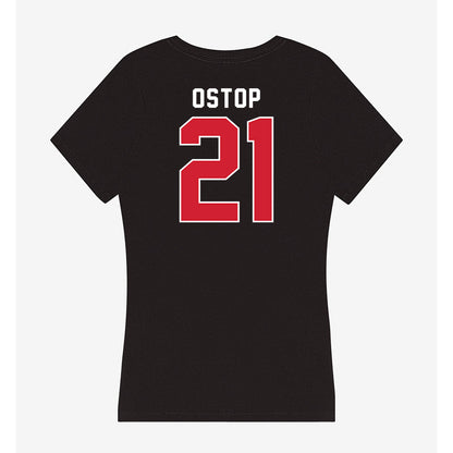 Fairfield - NCAA Men's Basketball : Tanner Ostop - Women's V-Neck T-Shirt-1