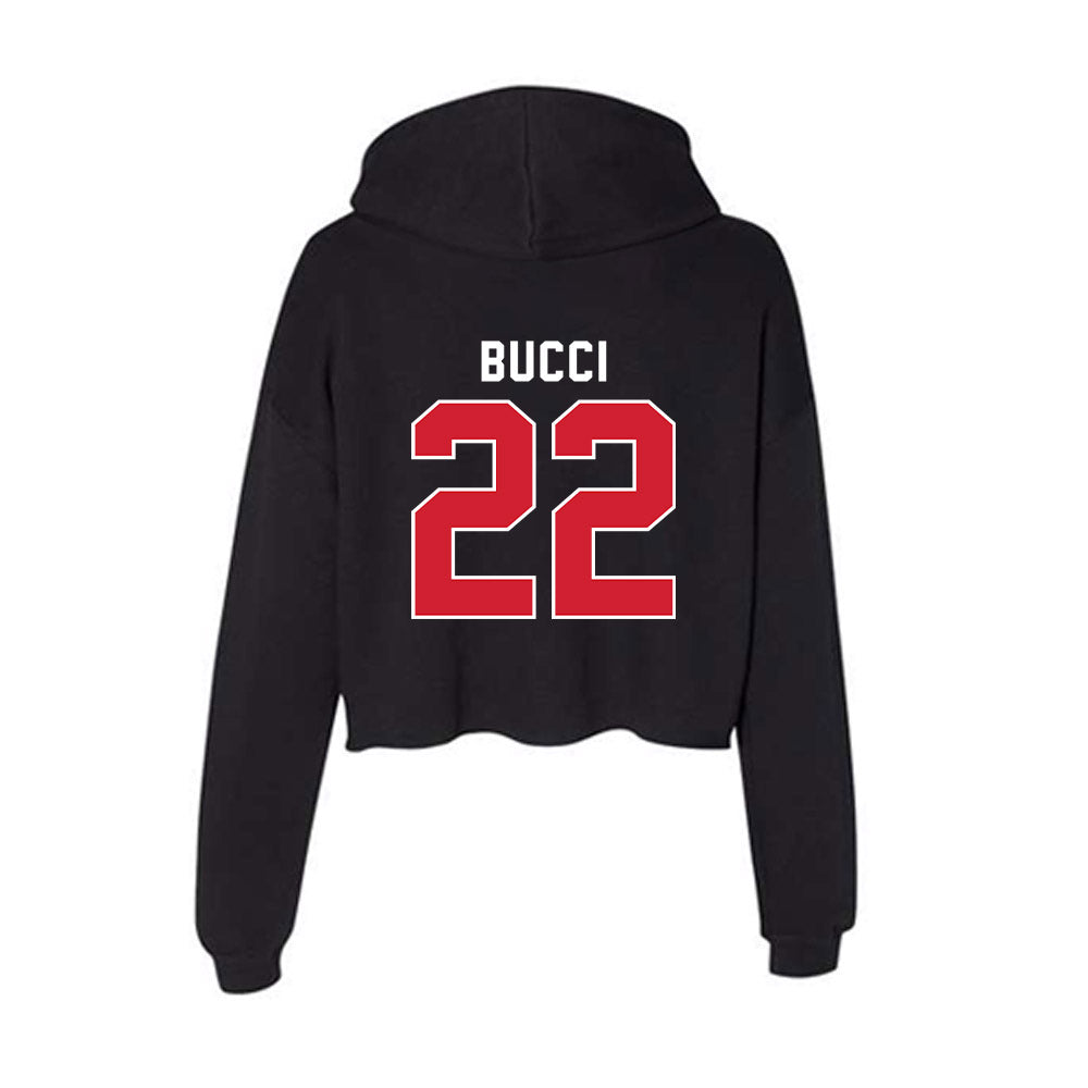 Fairfield - NCAA Men's Soccer : Daniel Bucci - Women's Crop Fleece Hoodie-1