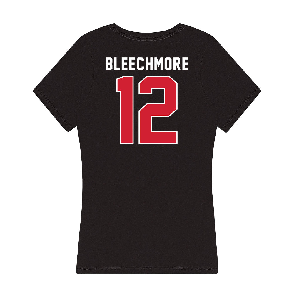 Fairfield - NCAA Men's Basketball : Louis Bleechmore - Women's V-Neck T-Shirt-1