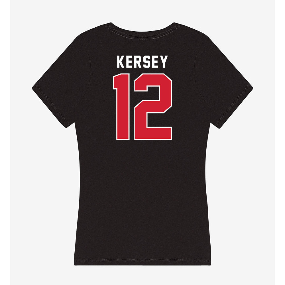 Fairfield - NCAA Women's Soccer : Sam Kersey - Women's V-Neck T-Shirt-1