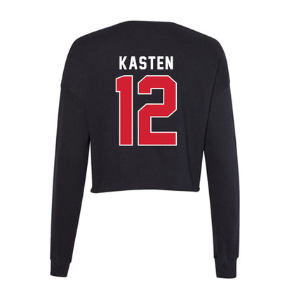 Fairfield - NCAA Men's Lacrosse : Andrew Kasten - Women's Cropped Crew Fleece-1