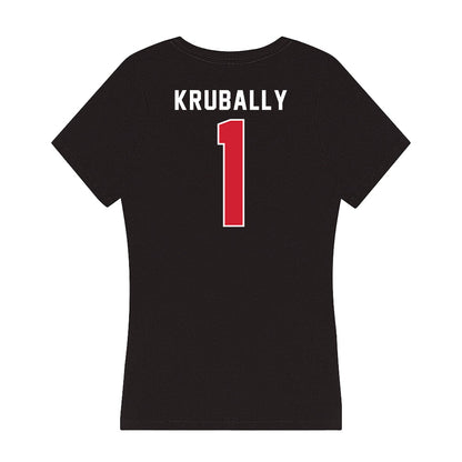 Fairfield - NCAA Women's Volleyball : Mamie Krubally - Women's V-Neck T-Shirt-1