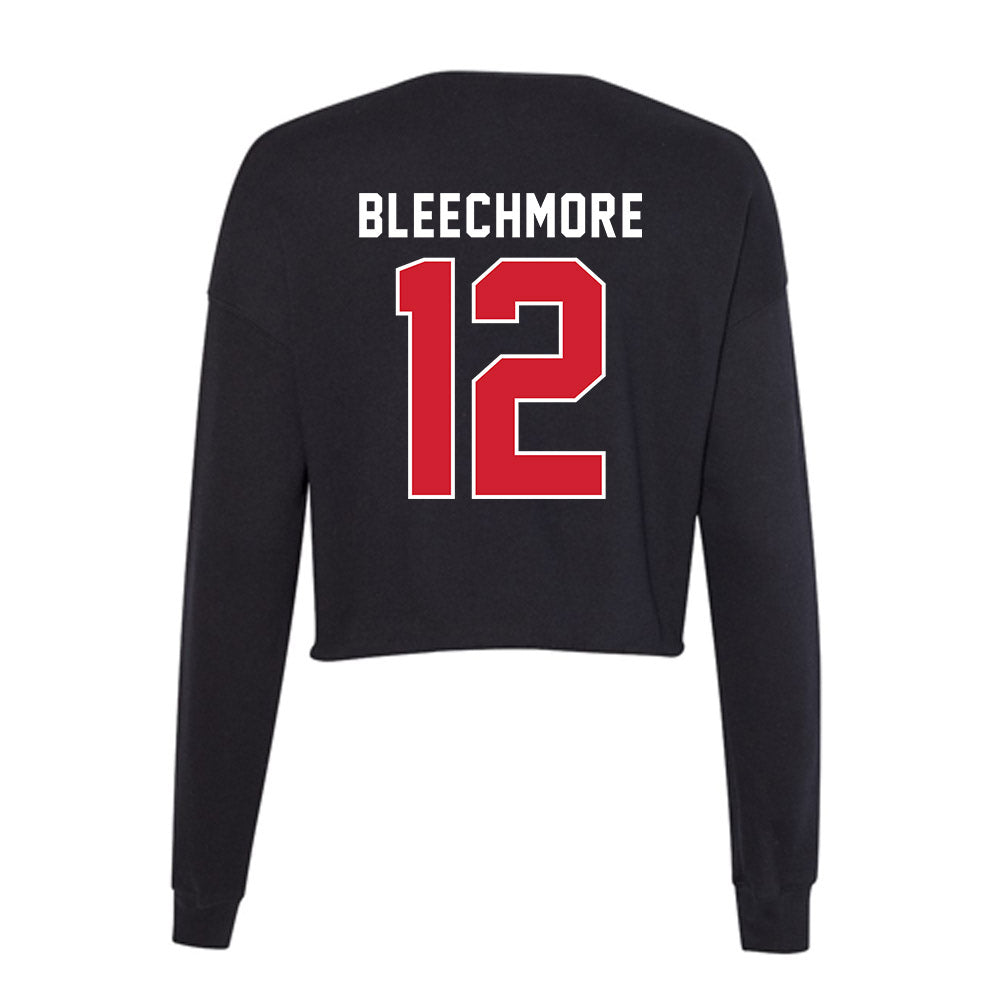 Fairfield - NCAA Men's Basketball : Louis Bleechmore - Women's Cropped Crew Fleece-1