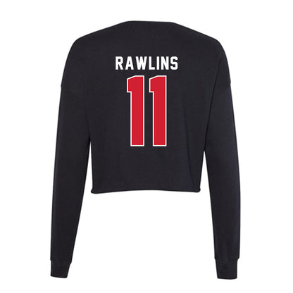 Fairfield - NCAA Men's Basketball : Halon Rawlins - Women's Cropped Crew Fleece-1