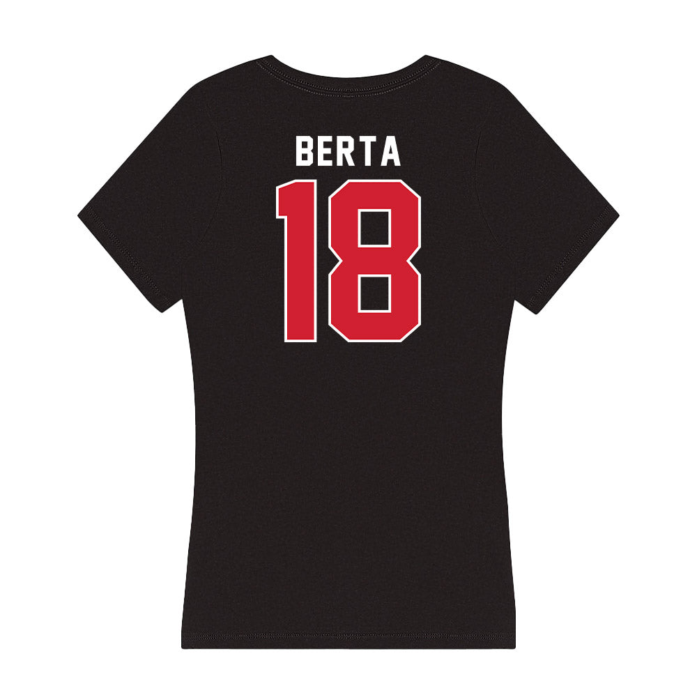 Fairfield - NCAA Baseball : Evan Berta - Women's V-Neck T-Shirt-1