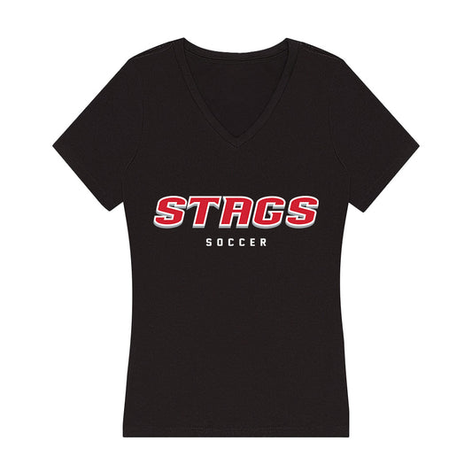 Fairfield - NCAA Women's Soccer : Allie Kirby - Women's V-Neck T-Shirt-0