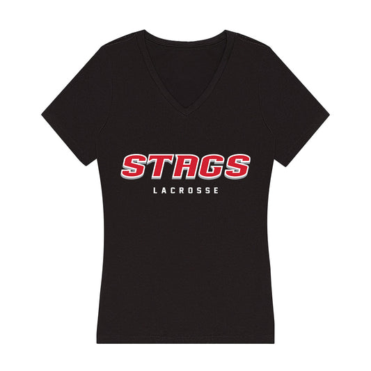 Fairfield - NCAA Women's Lacrosse : Eva Petrone - Women's V-Neck T-Shirt-0