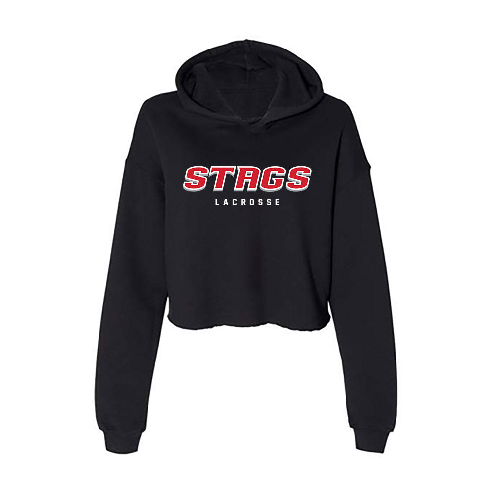 Fairfield - NCAA Men's Lacrosse : Hunter Moriarity - Women's Crop Fleece Hoodie-0