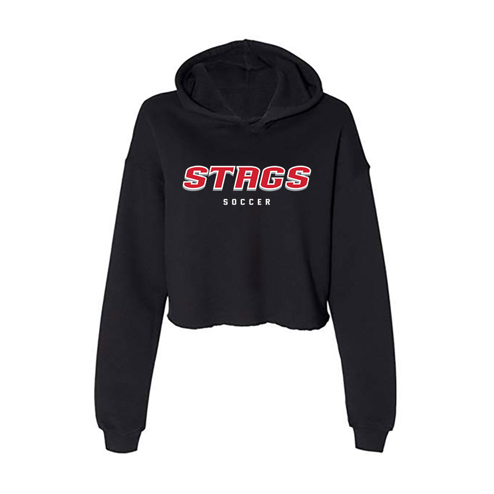 Fairfield - NCAA Men's Soccer : Drew Thompson - Women's Crop Fleece Hoodie-0