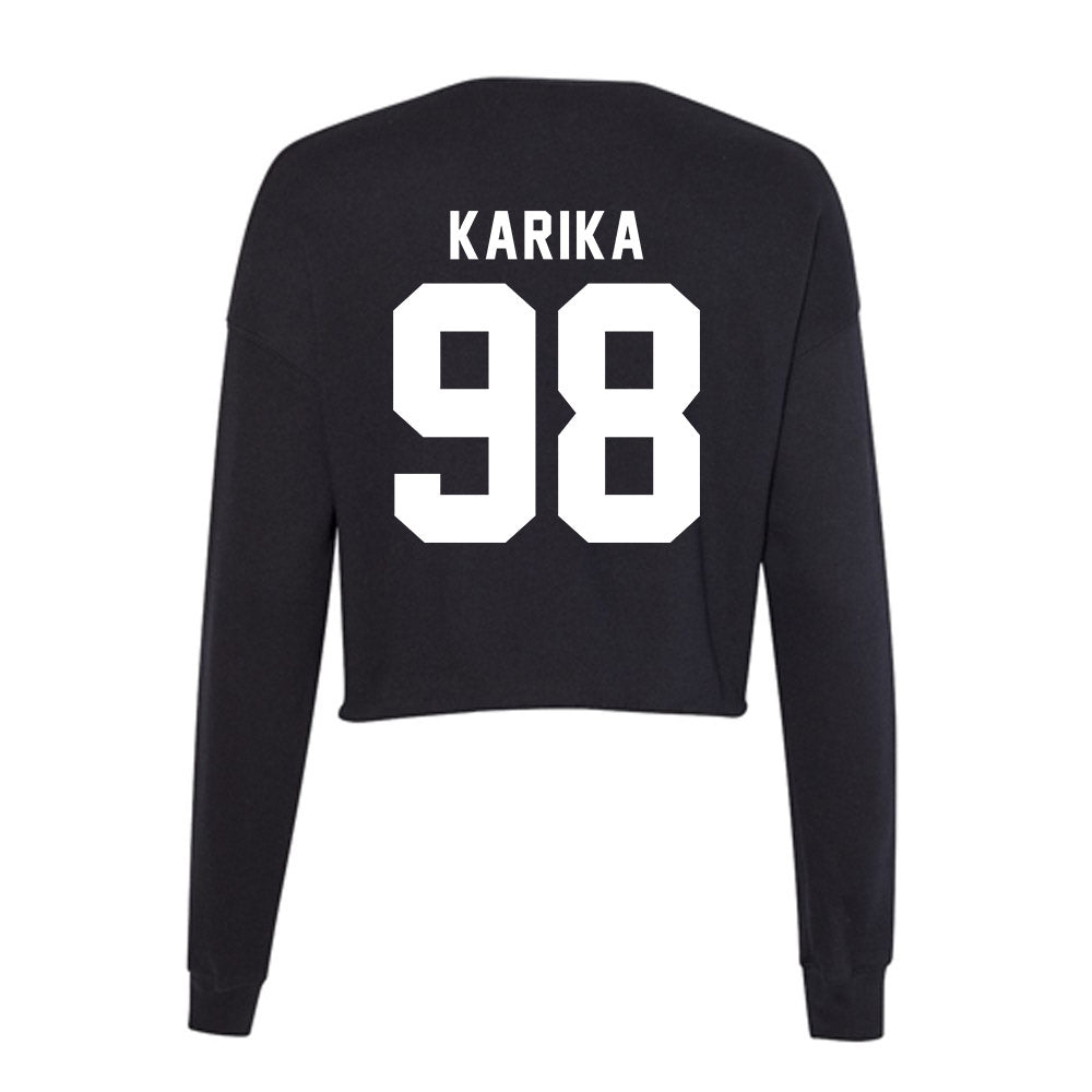 Delaware - NCAA Football : Nicholas Karika - Women's Cropped Crew Fleece-1