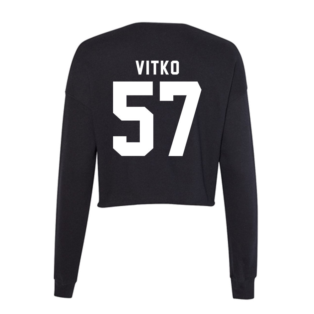 Delaware - NCAA Football : Noah Vitko - Women's Cropped Crew Fleece-1