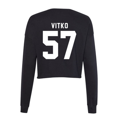 Delaware - NCAA Football : Noah Vitko - Women's Cropped Crew Fleece-1
