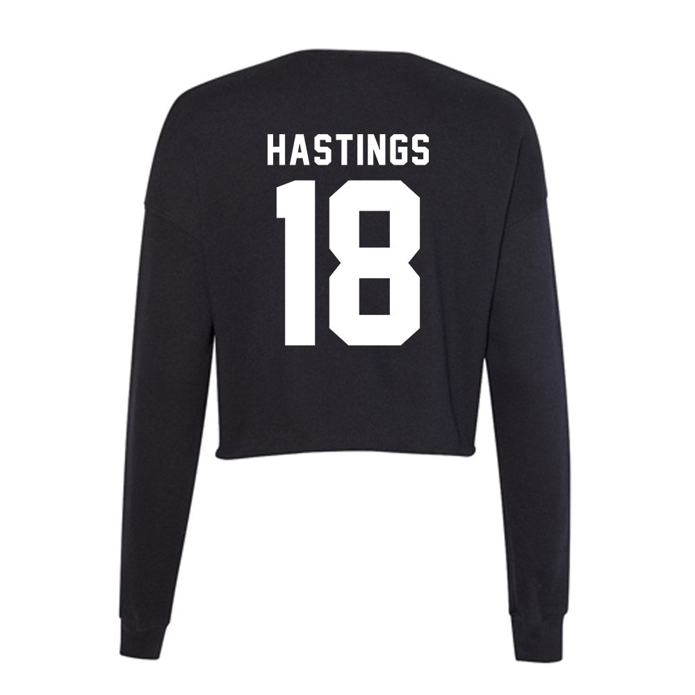 Delaware - NCAA Men's Soccer : TJ Hastings - Women's Cropped Crew Fleece-1