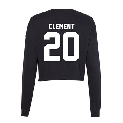 Delaware - NCAA Women's Basketball : Claudia Clement - Women's Cropped Crew Fleece-1