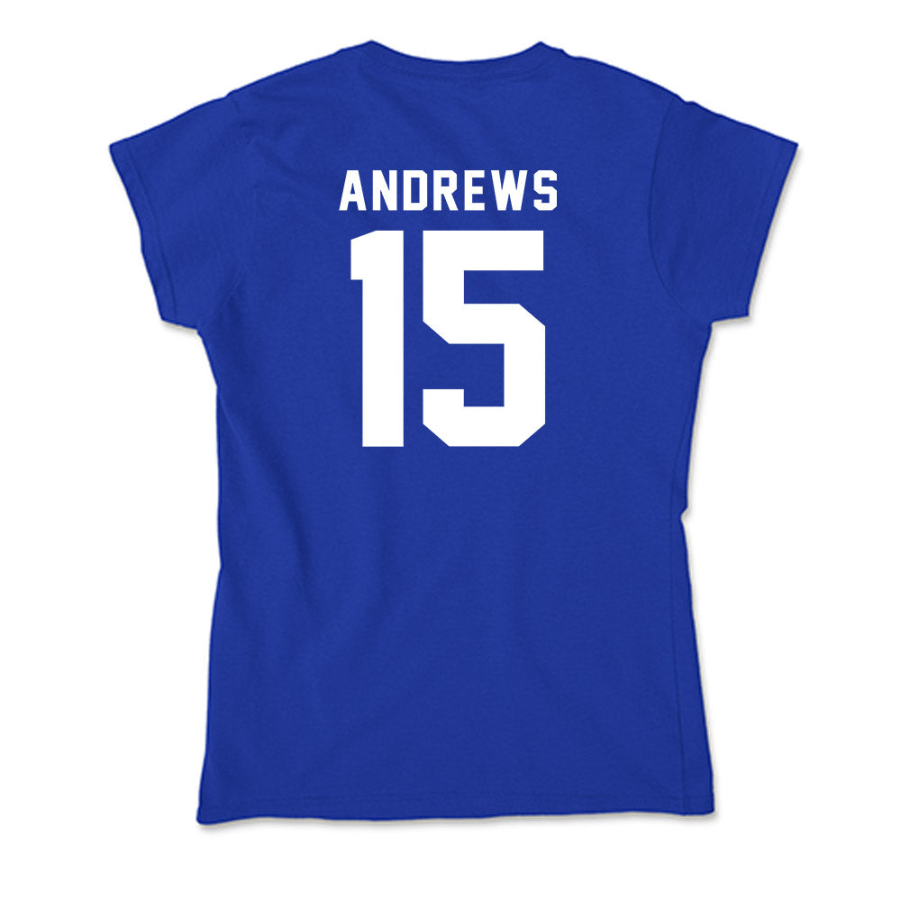 Delaware - NCAA Women's Basketball : Ava Andrews - Soft Style Women’s T-Shirt-1