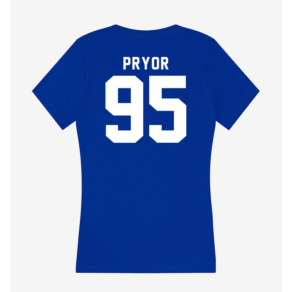 Delaware - NCAA Football : Micah Pryor - Women's V-Neck T-Shirt-1