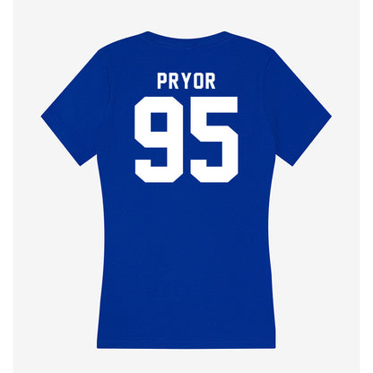 Delaware - NCAA Football : Micah Pryor - Women's V-Neck T-Shirt-1