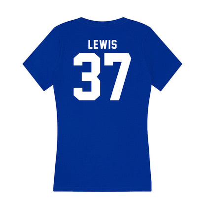 Delaware - NCAA Baseball : Evan Lewis - Women's V-Neck T-Shirt-1