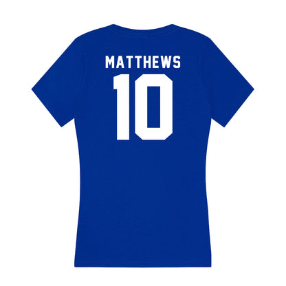 Delaware - NCAA Football : Blake Matthews - Women's V-Neck T-Shirt-1