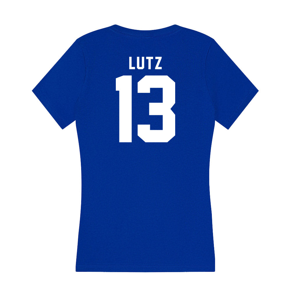 Delaware - NCAA Football : Philip Lutz - Women's V-Neck T-Shirt-1