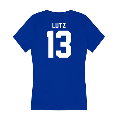 Delaware - NCAA Football : Philip Lutz - Women's V-Neck T-Shirt-1