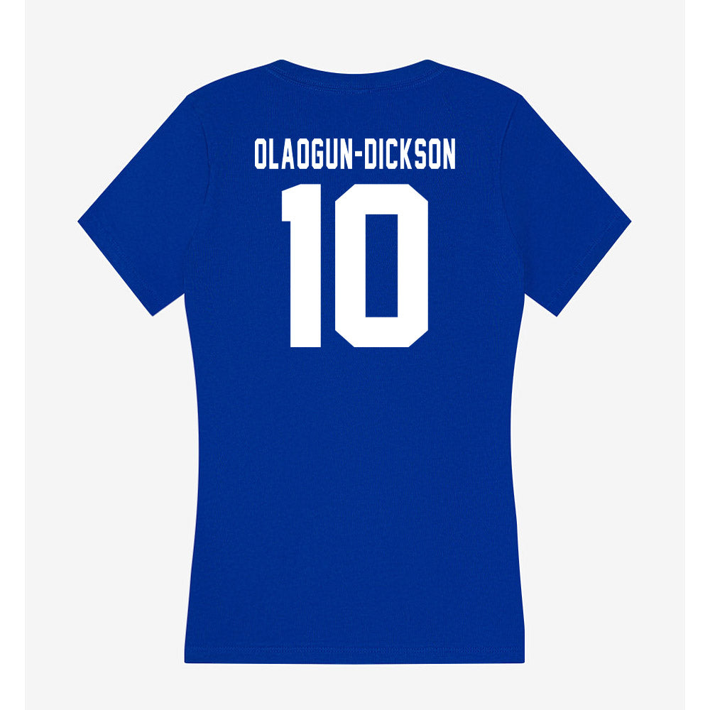 Delaware - NCAA Women's Soccer : Adiat Olaogun-Dickson - Women's V-Neck T-Shirt-1