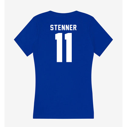 Delaware - NCAA Men's Soccer : Marius Stenner - Women's V-Neck T-Shirt-1